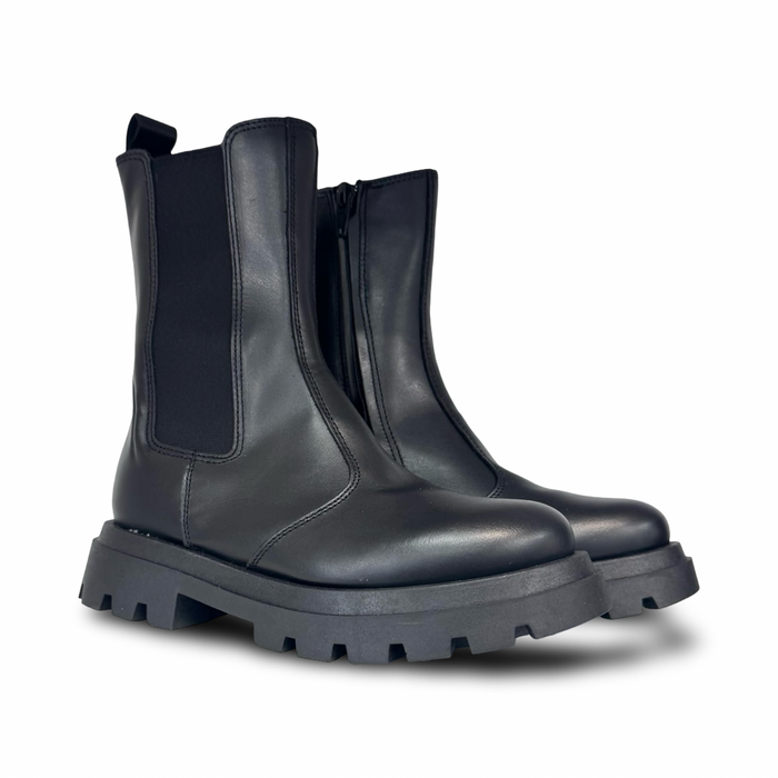Confetti Black Elastic Boot