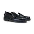 Confetti Black Scalloped Penny Loafer