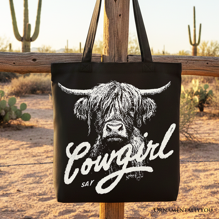 Cowgirl Canvas Tote Bag