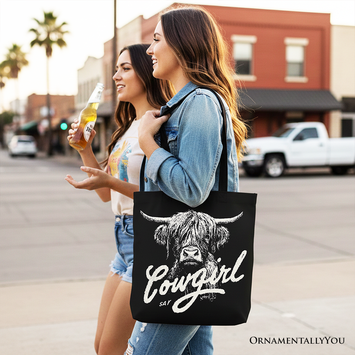 Cowgirl Canvas Tote Bag