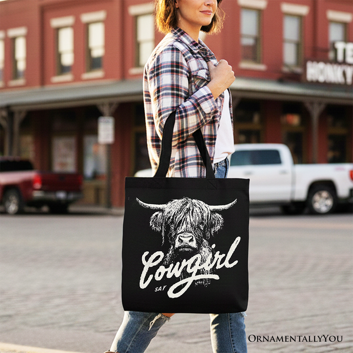 Cowgirl Canvas Tote Bag