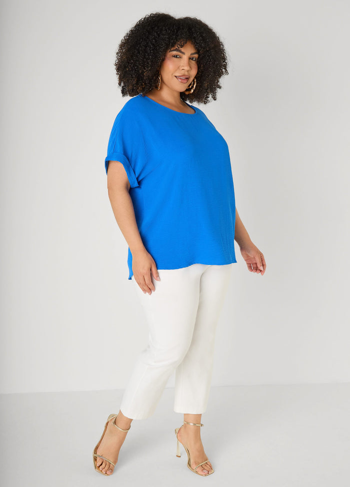 Cuffed Textured Top