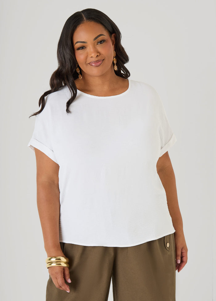 Cuffed Textured Top
