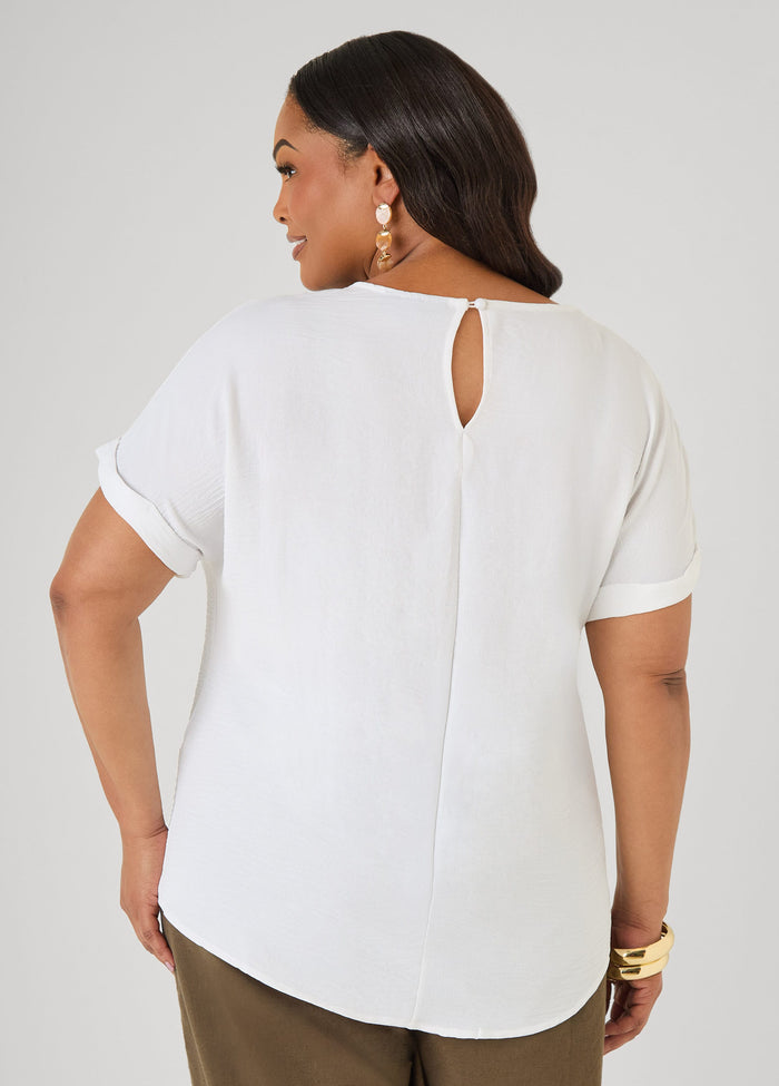 Cuffed Textured Top