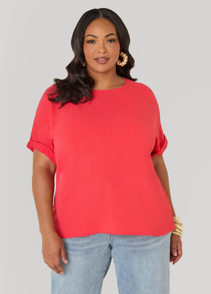Cuffed Textured Top