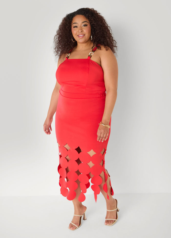 Cutout Embellished Bodycon Dress