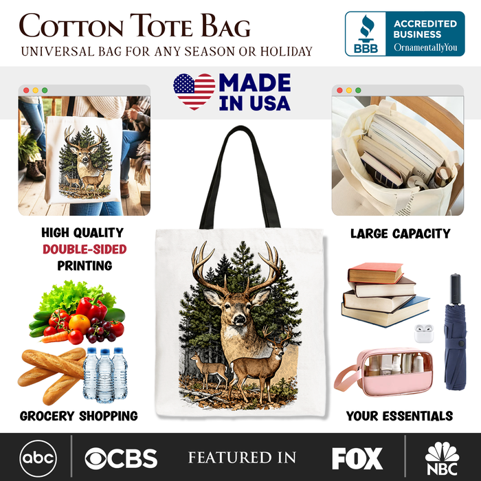 Deers Canvas Tote Bag