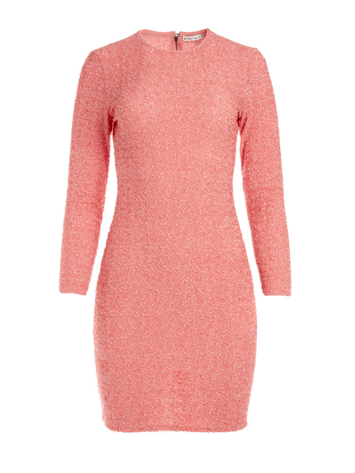 DELORA SEQUIN MINI DRESS - ROSE