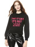 DENVER ROUND HEM SWEATSHIRT - BLACK/WILD PINK