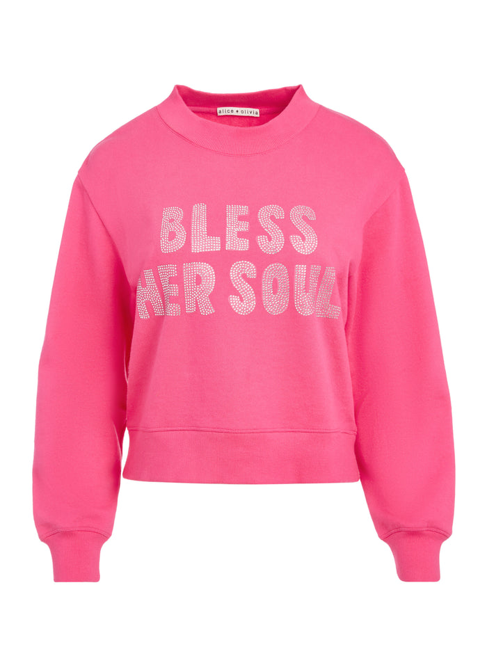 DENVER ROUND HEM SWEATSHIRT - WILD PINK/MULTI