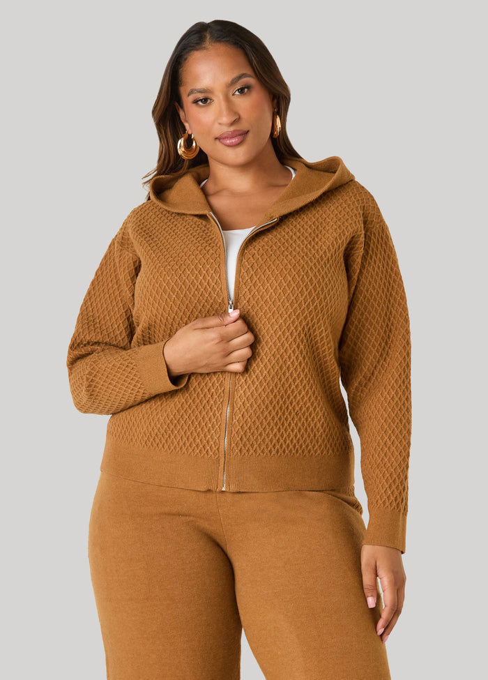 Diamond Cable Knit Cardigan