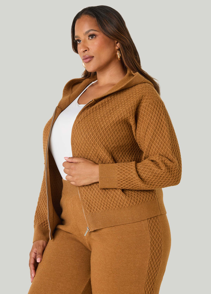 Diamond Cable Knit Cardigan