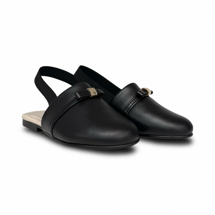 Don Louis Black Bow Sling Back