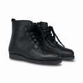Don Louis Black Lace Up Side Zip Bootie