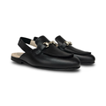 Don Louis Black Sling Back Loafer