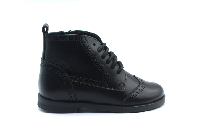 Don Louis Black Wingtip Boot