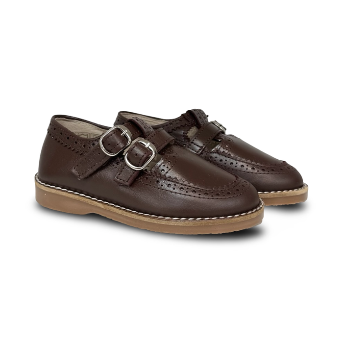 Don Louis Brown Double Buckle T-Bar