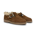 Don Louis Brown Suede Fur T-Bar