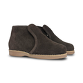 Don Louis Brown Suede Slip-On Bootie