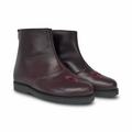 Don Louis Burgundy Bow Zipper Bootie