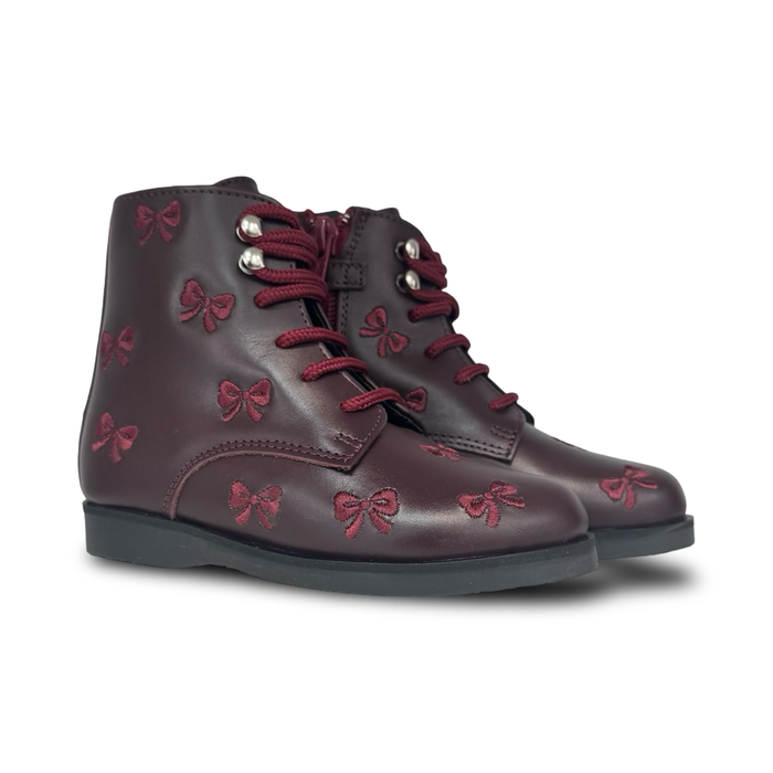 Don Louis Burgundy Bows Bootie