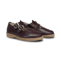 Don Louis Burgundy Heart Vamp Double Buckle T Bar