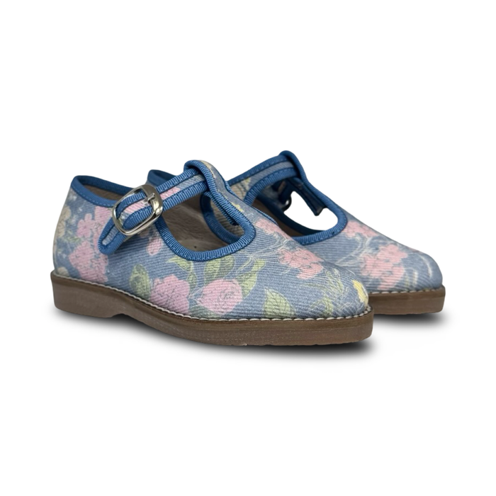 Don Louis Denim Floral T-Bar