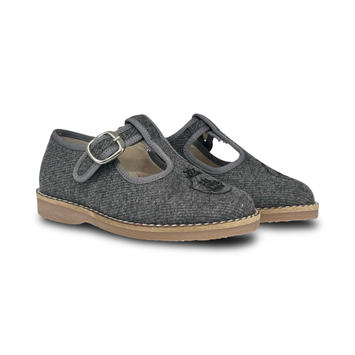 Don Louis Gray Wool Crest T Bar