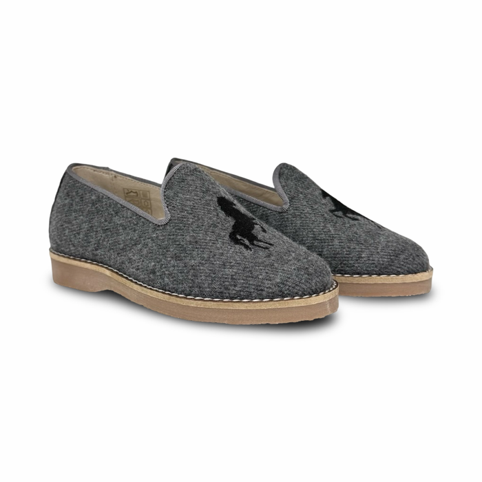 Don Louis Gray Wool Horse Smoking Shoe