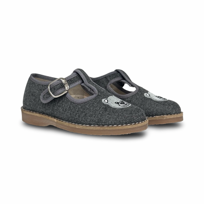 Don Louis Gray Wool Teddy T Bar