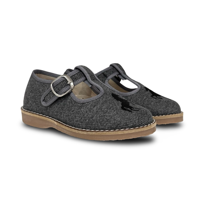 Don Louis Grey Wool Horse T-Bar