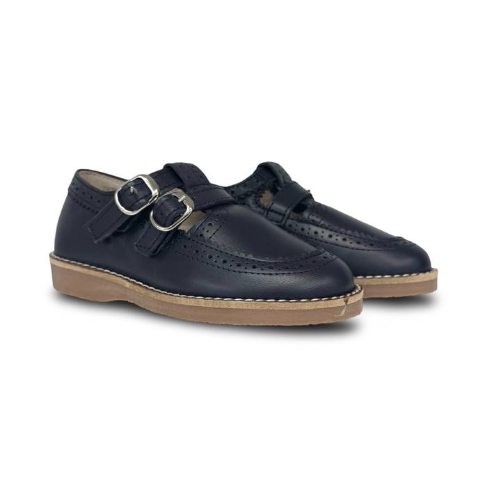 Don Louis Navy Double Buckle T Bar