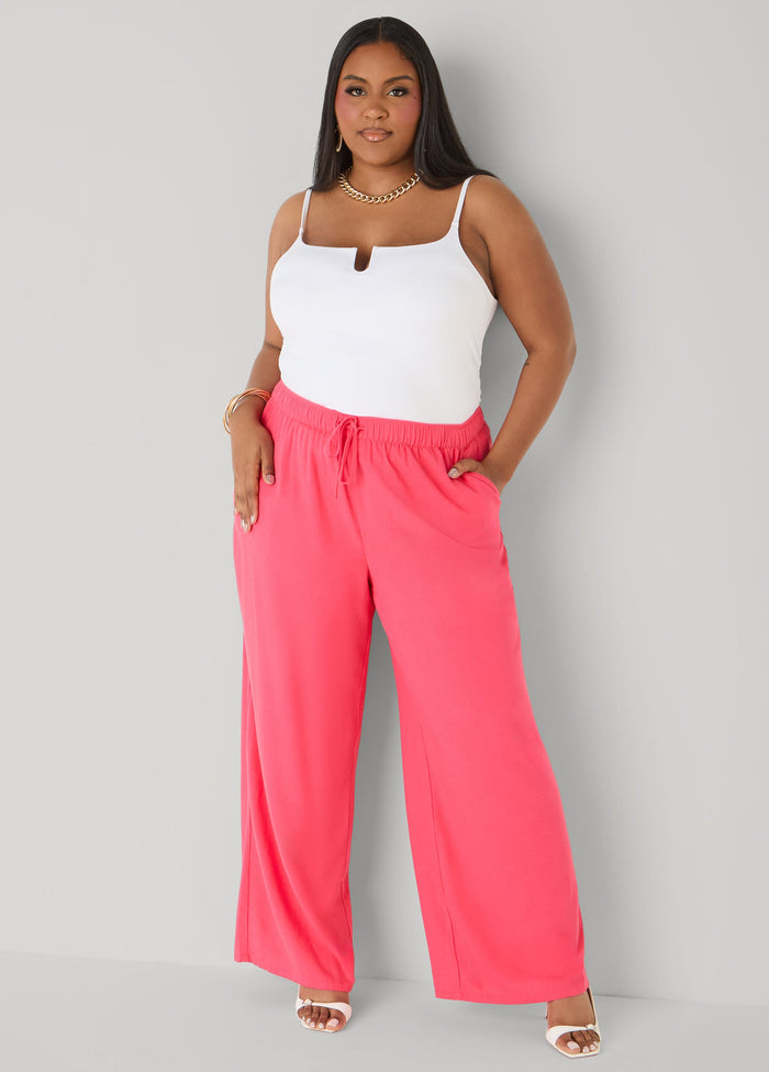 Plus Size Linen Pants Plus Size Everyday Linen Basic Trousers