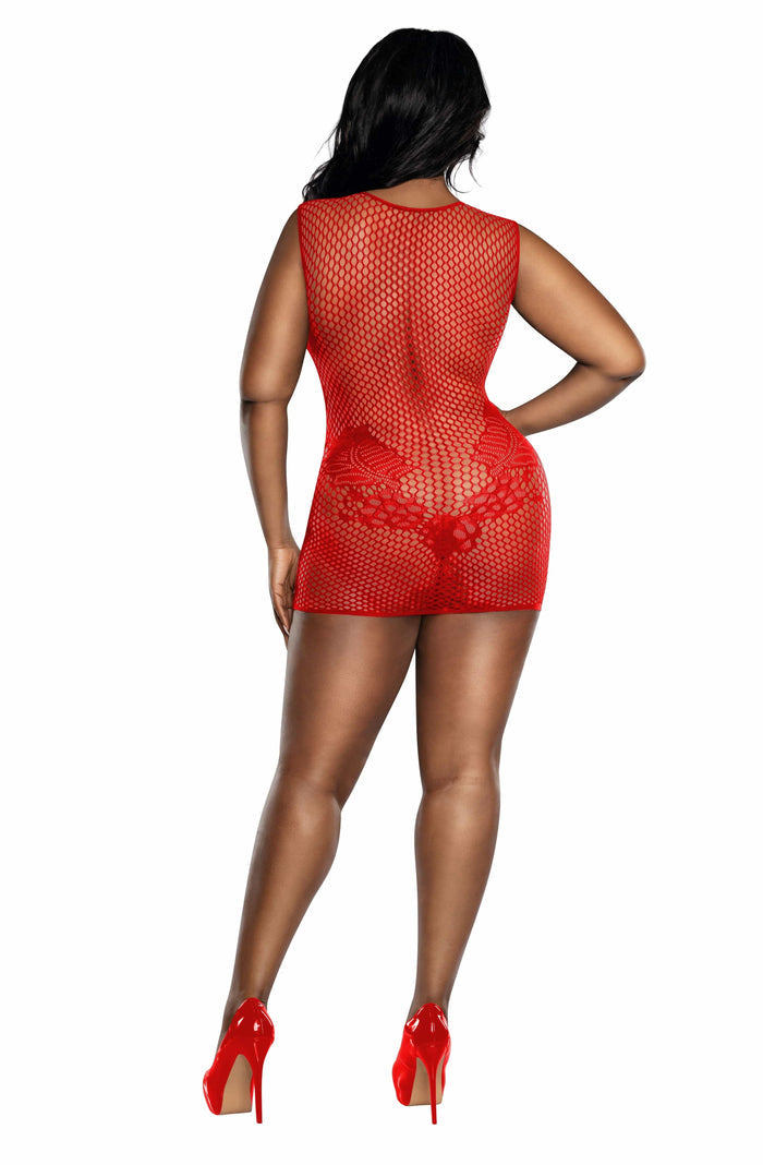 Dreamgirl Lace And Mesh Dress