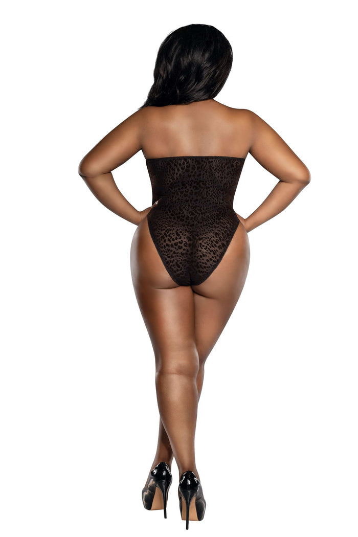 Dreamgirl Leopard Mesh Teddy