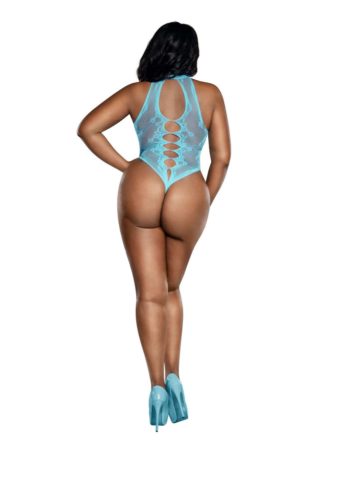 Dreamgirl Peek A Boo Cutout Lace Teddy