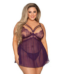 Dreamgirl Strappy Babydoll And G String Set