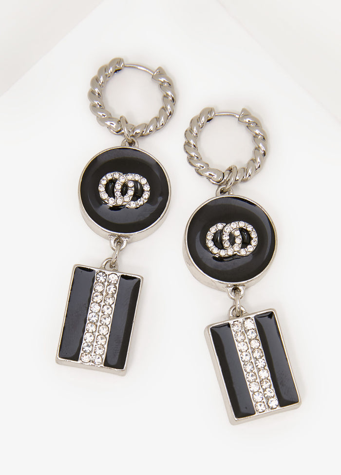 Embellished Rings Drop Earrings