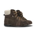 Emel Brown Suede Sweater Bootie