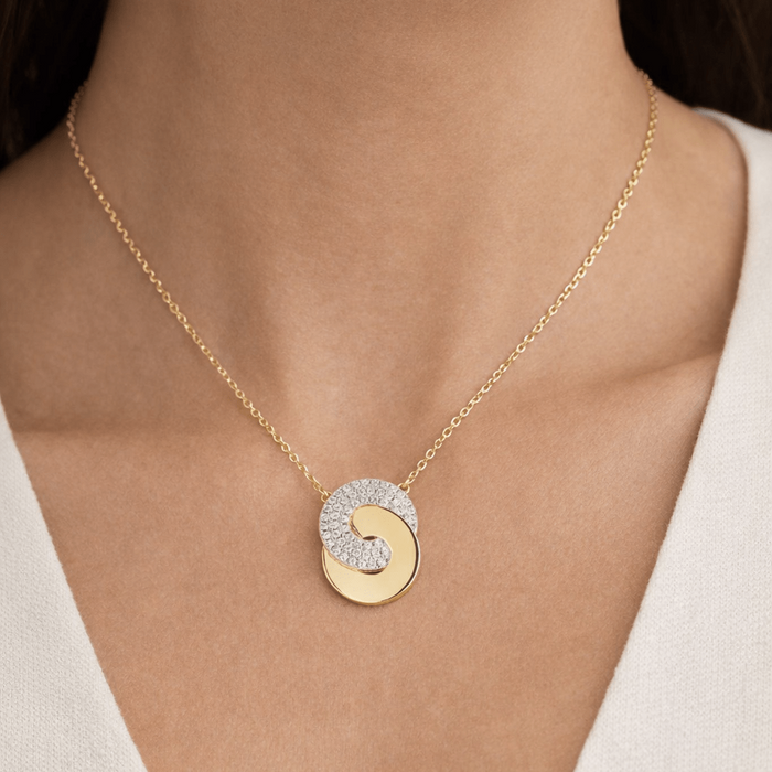 Eternity Knot Pavé Pendant Necklace - FREIDA ROTHMAN