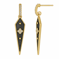 Exclusive Noir Spear Drop Earrings