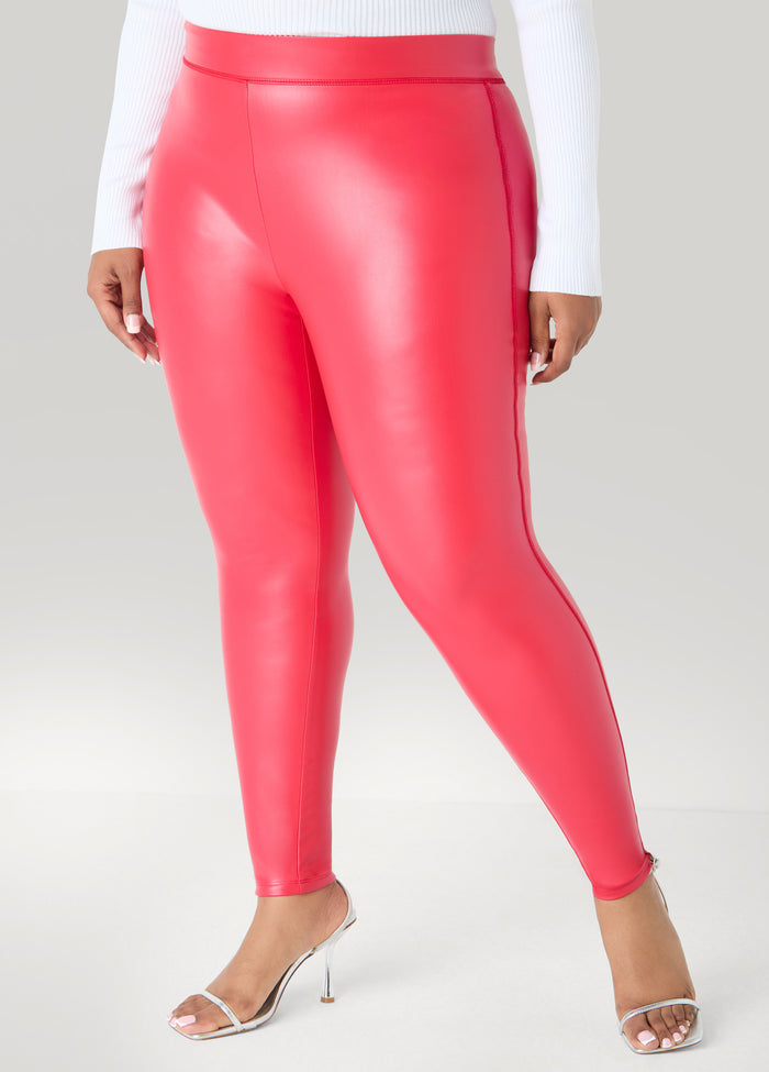 Faux Leather High Waist Leggings