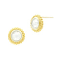 Fleur Bloom Circular Stud Earrings - FREIDA ROTHMAN