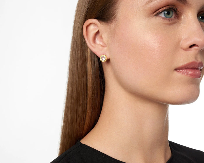 Fleur Bloom Circular Stud Earrings - FREIDA ROTHMAN