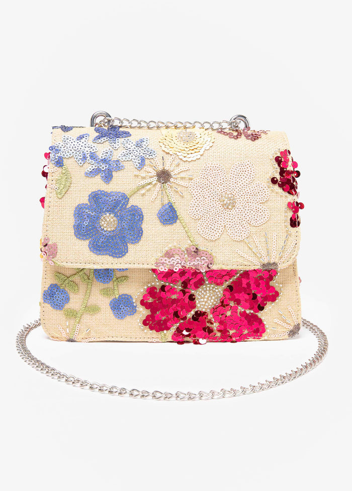 Floral Embellished Shoulder Bag