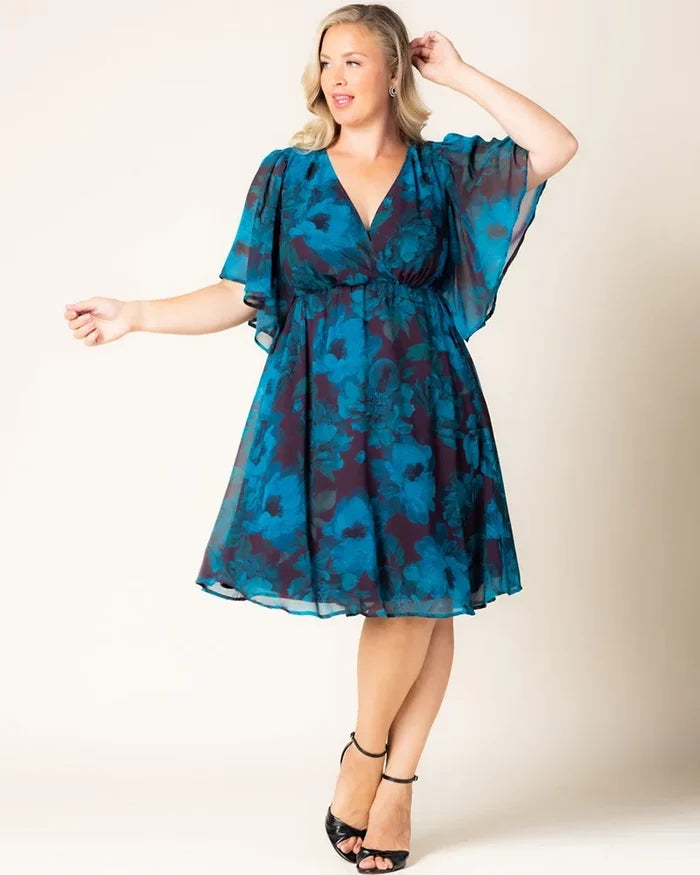 Tempting Teal Florals / 0X (10-12)