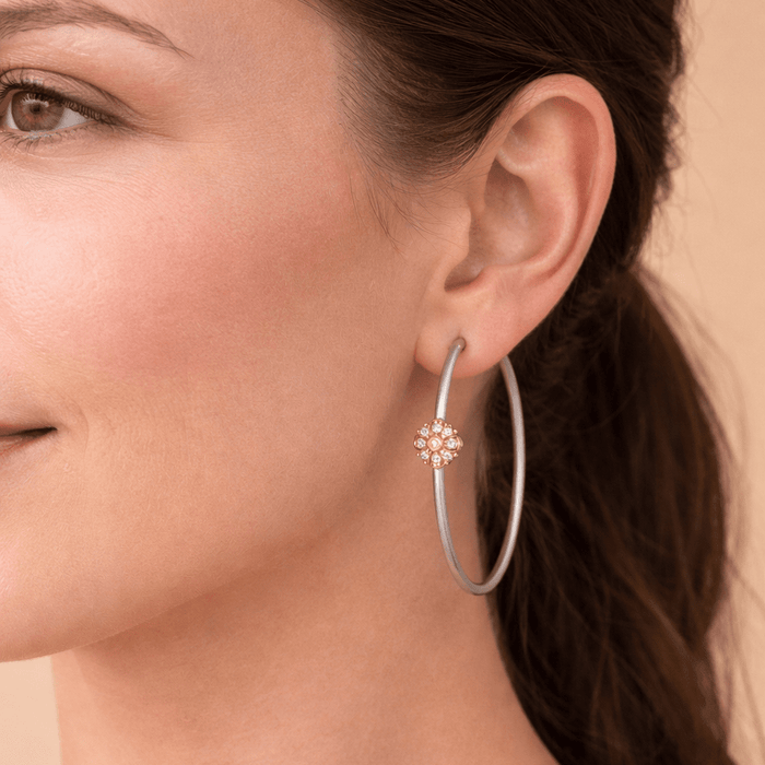 Flower Station Hoop Earrings - FREIDA ROTHMAN