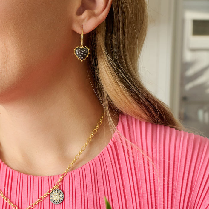 FR Sentiments Heart Token Earrings - FREIDA ROTHMAN
