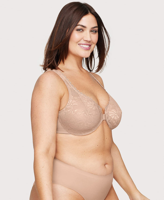 Front-Closure Stretch Lace WonderWire Bra