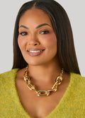 Gold Tone Chain Link Necklace